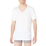 Kom Enrico 2'Li V Yaka T Erkek Üst Ve T-Shirt, Beyaz (Beyaz Beya), M (Üretici Ölçüsü: M)
