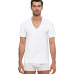 Kom Enrico V Yaka Pamuk 2'li Erkek T-shirt Seti, Beyaz, S Beden