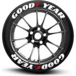 Kom Good Year Beyaz Kalıcı Lastik Yazısı Good Year Sticker 8 Kit - Siyah - Bu set 14" 15 "16" 17 "18" 19 "20" 21 "22" Lastikler İçin Uyumludur