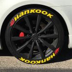 Kom Hankook Sarı Kalıcı Lastik Yazısı Hankook Sticker 8 Kit - Siyah - Bu set 14" 15 "16" 17 "18" 19 "20" 21 "22" Lastikler İçin Uyumludur