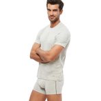KOM James 2'Li T-Shirt Atlet, 2XL, Perita-James, Gri, erkek