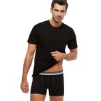 KOM Penye Amerikan-Yaka Eduardo Tshirt Atlet 4 Lü, XL, senkronpachaeduardo2, Siyah, Erkek