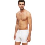 KOM Penye Likra Compact Uzun Boxer Çift Düğmeli 2 Li, M, 131615611, Beyaz, erkek