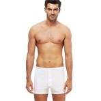 KOM Penye Tek Düğmeli Boxer 4'lü Paket, 2XL, kspadr4, Beyaz, erkek