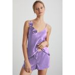 Kom Rose Saten Atlet - 40 - Lila