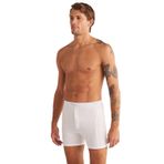Kom Uzun Önden Açılır Koton Modal Erkek Boxer Külot Long Şort Beyaz 2XL