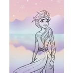 Komar Duvar resmi - Disney Frozen Pastel Lights - Boyut 30 x 40 cm - Poster, Çocuk Odası, Dekorasyon - Çerçevesiz Rulo Halinde, Lila, Pembe