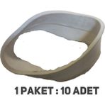 Kombi Baca Contası Q 100 mm Beyaz (Dış Baca )Için Paket 10 Lu