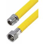 Kombi Doğalgaz Bağlantı Flex Hortumu, 3/4"-3/4", Sarı, 60 Cm