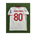 kombinezyum 2003-04 İsimsiz AC Milan Away Shirt OPEL #80 RONALDİNHO Yetişkin Forması