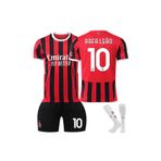 kombinezyum MİLAN Rafa Leao Yeni Sezonİç Saha 2024/25 Çocuk Forması 3'lü Set Çorap hediye