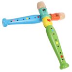 KOMBIUDA 2 Adet 6 Delikli Pikolo Yeni Başlayanlar Için Flüt Kayıt Cihazı Müzik Üflemeli Çalgılar Barok Soprano Kaydedici Pikolo Flüt Enstrümanlar ıslık Temizleme Kiti Odun Bebek Bulmaca