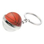 KOMBIUDA 3 Boyutlu Spor Topu Anahtarlık Masa Tenisi Anahtarlık Çanta Anahtarlık Takılar Dönen Anahtarlıklar Çanta Anahtarlıklar Basketbol Süsleri Çocuk Alaşım Küçük Anahtarlık Küresel