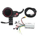 Komdndht -01 siyah metre pano plastik metre pano LCD ekran 6PIN+36V 19A fırçasız denetleyici olmadan Hall elektrikli Scooter E bisiklet aksesuarları