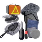 Komdndht Araba yıkama aracı fırça araba lastik fırçası Hub fırça yoğunlaştırılmış büyük eldiven araba yıkama fırçası mikrofiber havlu araba temizleme 10 parça set