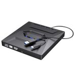 Komdndht Harici DVD CD Yazıcı Burner CD ve DVD Oynatıcı Tipi C/USB3.0 Harici DVD CD Sürücü PC Laptop için 11/10/8/7