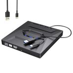Komdndht USB 3.0 Tip C Harici CD DVD RW Sürücü DVD Yazıcı Taşınabilir DVD Yazıcı Disk Süper Sürücü Dizüstü için Kullanımı Kolay