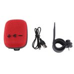 Komdndht WIND3 Kablosuz Bluetooth Hoparlör Açık Bisiklet Sabit Braketi ile Mini Subwoofer Kartı Mini Ses 9X7.3X3.6 cm Kullanımı Kolay Kırmızı