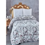 Komfort Home Baskılı Çift Kişilik Microfiber Yorgan + 2 Yastık