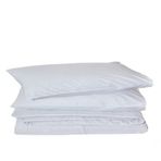 Komfort Home Beyaz Battal Boy Çizgili Pamuk Saten Nevresim Seti