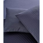 Komfort Home Çizgili Pamuk Saten Yastık Kılıfı / Antrasit (2 Adet) - 50x70 cm