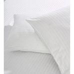 Komfort Home Çizgili Pamuk Saten Yastık Kılıfı / Beyaz (2 Adet) - 50x70 cm