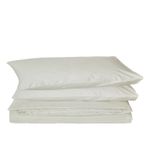 Komfort Home Çizgili Saten Pamuk Krem Çift Kişilik Nevresim Set