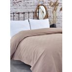 Komfort Home Sütlü Kahve Çift Kişilik Dama Desen %100 Pamuk Pike