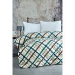 Komfort Home Tek Kişilik Baskılı Pamuklu Silikon Yorgan 155x215 Cm - 155 x 215 cm - Yeşil - Bej
