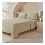 Komfort Home White Collection 120 Tel %100 Pamuk Percale Battal Boy Nevresim Takımı Bej