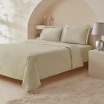 Komfort Home White Collection 120 Tel %100 Pamuk Percale Tek Kişilik Nevresim Takımı Bej