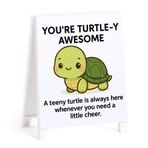 Komik Kaplumbağa Masa Tabelası Hediyeler Öğretmen Takdir You're Turtle-y Müthiş İlham Verici Ofis Masası Dekoru Mezuniyet Babalar Günü Doğum Günü Hediyeleri Kadınlar Erkekler için Duygusal Pozitif