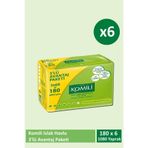 Komili Islak Havlu 3'lü Avantaj Paketi, 6 Adet, 1080 Yaprak