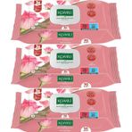 Komili Islak Havlu Mendil 90 Yaprak Gül Kokulu (3 Lü Set) Pratik Kapaklı (270 Yaprak)