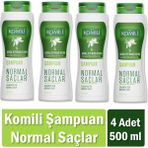 Komili Normal Saçlar İçin Vegan Temel Bakım Şampuanı 500 ML x 4 Adet
