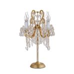 Komodin Lambası Başucu Kristal Masa Lambası Basmalı Düğme Kontrol Masa Lambası Vintage Kristal Masa Lambası Oturma Odası Yatak Odası Çalışma Odası Kristal Avize Yatak Odası Lambası (Altın)