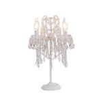 Komodin Lambası Başucu Kristal Masa Lambası Basmalı Düğme Kontrol Masa Lambası Vintage Kristal Masa Lambası Oturma Odası Yatak Odası Çalışma Odası Kristal Avize Yatak Odası Lambası (Beyaz)