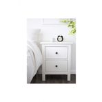 Komodin-Sifonyer Hemnes Meridyendukkan Beyaz Vernik, 54X66 Cm 2 Cekmeceli