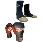 Komodo Sport Boks Eldiveni 10 Oz /kick Boks,muay Thai Ayak Çorabı - Siyah