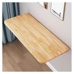 Kompakt Duvara Monte Damla Yaprak Yemek Masası Katlanır Çamaşırhane ve Ofis Masası Yerden Tasarruflu Yüzer Tezgah Meşe Rengi - 80x25 cm Küçük Alanlar için İdeal