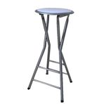 Kompakt Katlanır Yüksek Sandalye Mutfak Bar Taburesi PU Deri Koltuk ile 70CM Yükseklik Siyah Beyaz Renk Uzay Tasarrufu Mobilya Kahvaltı Köşe 33x33x70cm boyutları