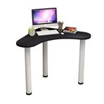 Kompakt Köşe Masası Küçük Daire Yazı Masası MDF ve Çelik Çerçeve Bilgisayar Masası Oturma Odası Yatak Odası Çalışma Odası için - Yerden Tasarruflu Tasarım Modern Ev Ofis Mobilyaları
