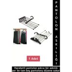 Kompakt Yer Tasarruflu Kemer Pantolon Eşarp Gardırop Dolap İçi 5 İn 1 Hareketli Pantolon Askılığı