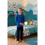 Kompedan Erkek Çocuk Interlok Bisiklet Yaka Pijama Takımı | Saks Mavi 107 - 6 Yaş