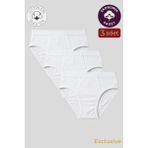 Kompedan Erkek Pamuklu Süprem Slip Külot 3'lü Paket – Rahat & Dayanıklı | Beyaz K0037
