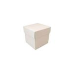 Komple Karton Kutu Düz Renk 6X6X6 CM - 25 Adet Beyaz