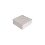 Komple Karton Kutu Düz Renk 7X7X2.2 CM - 25 Adet Beyaz