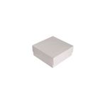 Komple Karton Kutu Düz Renk 9X9X3 CM - 25 Adet Beyaz
