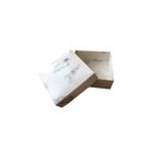 Komple Karton Kutu Mermer Desenli 8X8X3 CM - 50 Adet Beyaz