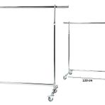Komple Krom Frenli Tekerlekli Stand Askılık (eşek) Stant Lüks Tekli elbise askısı YFG-27